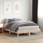 White pine wood bed frame with headboard 150x200cm by , Beds and slatted bases - Ref: Foro24-842746, Price: 112,99 €, Discoun...