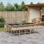 11-teiliges Garten-Essset mit beigen Kissen aus synthetischem Rattan von , Gartensets - Ref: Foro24-3211296, Preis: 796,58 €,...