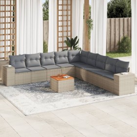 Garden sofa set with beige cushions, 10 pieces, made of synthetic rattan. by , Garden sets - Ref: Foro24-3225492, Price: 653,...