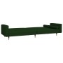 Sofá cama de 2 plazas con dos almohadas terciopelo verde oscuro de , Sofás - Ref: Foro24-375751, Precio: 244,96 €, Descuento: %