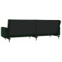 Sofá cama de 2 plazas con dos almohadas terciopelo verde oscuro de , Sofás - Ref: Foro24-375751, Precio: 244,96 €, Descuento: %