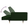 Two-seater sofa bed with two dark green velvet pillows by , Sofas - Ref: Foro24-375751, Price: 244,96 €, Discount: %