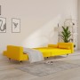 Two-seater sofa bed with two yellow velvet pillows by , Sofas - Ref: Foro24-375753, Price: 260,02 €, Discount: %