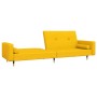 Sofá cama de 2 plazas con dos almohadas terciopelo amarillo de , Sofás - Ref: Foro24-375753, Precio: 260,02 €, Descuento: %