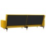 Sofá cama de 2 plazas con dos almohadas terciopelo amarillo de , Sofás - Ref: Foro24-375753, Precio: 260,02 €, Descuento: %