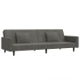 Sofá cama de 2 plazas con dos almohadas terciopelo gris oscuro de , Sofás - Ref: Foro24-375817, Precio: 251,29 €, Descuento: %