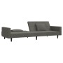 Sofá cama de 2 plazas con dos almohadas terciopelo gris oscuro de , Sofás - Ref: Foro24-375817, Precio: 251,46 €, Descuento: %