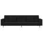 Sofá cama de 2 plazas con dos almohadas tela negro de , Sofás - Ref: Foro24-375801, Precio: 266,48 €, Descuento: %