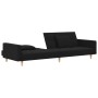 Sofá cama de 2 plazas con dos almohadas tela negro de , Sofás - Ref: Foro24-375801, Precio: 266,48 €, Descuento: %