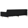 Sofá cama de 2 plazas con dos almohadas tela negro de , Sofás - Ref: Foro24-375801, Precio: 266,48 €, Descuento: %