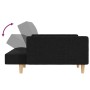 Sofá cama de 2 plazas con dos almohadas tela negro de , Sofás - Ref: Foro24-375801, Precio: 266,48 €, Descuento: %