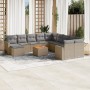 Garden sofa set 12 pieces and brown synthetic rattan cushions by , Modular outdoor sofas - Ref: Foro24-3224421, Price: 793,55...