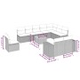 Set von 11-teiligen Gartensofas mit beigen Kissen aus synthetischem Rattan von , Gartensets - Ref: Foro24-3225499, Preis: 753...