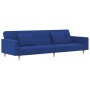 Sofá cama de 2 plazas con dos almohadas tela azul de , Sofás - Ref: Foro24-375803, Precio: 257,75 €, Descuento: %