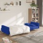 Sofá cama de 2 plazas con dos almohadas tela azul de , Sofás - Ref: Foro24-375803, Precio: 257,75 €, Descuento: %