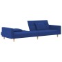 Sofá cama de 2 plazas con dos almohadas tela azul de , Sofás - Ref: Foro24-375803, Precio: 257,75 €, Descuento: %