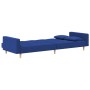 Sofá cama de 2 plazas con dos almohadas tela azul de , Sofás - Ref: Foro24-375803, Precio: 257,75 €, Descuento: %