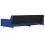 Sofá cama de 2 plazas con dos almohadas tela azul de , Sofás - Ref: Foro24-375803, Precio: 257,75 €, Descuento: %