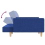 Sofá cama de 2 plazas con dos almohadas tela azul de , Sofás - Ref: Foro24-375803, Precio: 257,75 €, Descuento: %