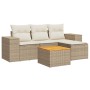 Set Gartensofas mit Kissen 5 Stück synthetisches Rattan beige von , Gartensets - Ref: Foro24-3257745, Preis: 407,35 €, Rabatt: %