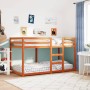 Solid wax brown pine wood bunk bed 90x190 cm by , Beds and slatted bases - Ref: Foro24-3214875, Price: 174,09 €, Discount: %