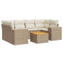 Set aus 7-teiligen Gartensofas und Kissen, synthetisches Rattan, beige von , Gartensets - Ref: Foro24-3257675, Preis: 555,18 ...