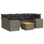 Set de sofás de jardín 7 piezas con cojines ratán PE gris de , Conjuntos de jardín - Ref: Foro24-3257677, Precio: 495,52 €, D...