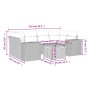 7-teilige Gartensofagarnitur mit grauen PE-Rattankissen von , Gartensets - Ref: Foro24-3257677, Preis: 494,88 €, Rabatt: %