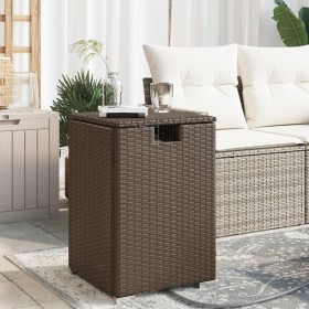 Brown rattan covered table for 40x40x60 cm propane cylinder by , Garden tables - Ref: Foro24-366295, Price: 76,33 €, Discount: %