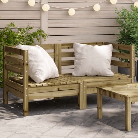 Corner garden sofas 2 units, impregnated pine wood by , Modular outdoor sofas - Ref: Foro24-837990, Price: 86,99 €, Discount: %