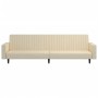 Sofá cama de 2 plazas terciopelo color crema de , Sofás - Ref: Foro24-375946, Precio: 242,52 €, Descuento: %