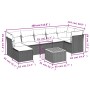 Garden sofa set with beige cushions, 8 pieces, PE rattan. by , Garden sets - Ref: Foro24-3223756, Price: 513,77 €, Discount: %