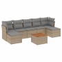 Garden sofa set with beige cushions, 8 pieces, PE rattan. by , Garden sets - Ref: Foro24-3223777, Price: 508,12 €, Discount: %