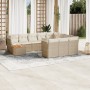 Set von 11-teiligen Gartensofas mit beigen Kissen aus synthetischem Rattan von , Gartensets - Ref: Foro24-3223846, Preis: 797...