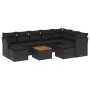 Set Gartensofas 10 Stück Kissen synthetisches Rattan schwarz von , Gartensets - Ref: Foro24-3223962, Preis: 560,42 €, Rabatt: %