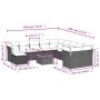 Set Gartensofas 12 Stück Kissen synthetisches Rattan schwarz von , Gartensets - Ref: Foro24-3223976, Preis: 705,42 €, Rabatt: %