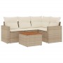 Garden sofa set with cushions 5 pieces beige synthetic rattan by , Garden sets - Ref: Foro24-3224105, Price: 443,66 €, Discou...