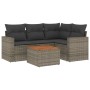 Set Gartensofas mit Kissen 5 Stück synthetisches Rattangrau von , Gartensets - Ref: Foro24-3224107, Preis: 340,70 €, Rabatt: %