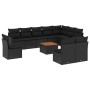 Set mit 11 Stück Gartensofas und Kissen synthetisches Rattan schwarz von , Gartensets - Ref: Foro24-3224172, Preis: 620,20 €,...