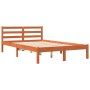 Wax brown pine solid wood bed frame 140x200 cm by , Beds and slatted bases - Ref: Foro24-844145, Price: 83,91 €, Discount: %