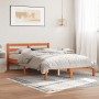 Wax brown pine solid wood bed frame 140x200 cm by , Beds and slatted bases - Ref: Foro24-844145, Price: 83,91 €, Discount: %