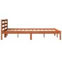 Wax brown pine solid wood bed frame 140x200 cm by , Beds and slatted bases - Ref: Foro24-844145, Price: 83,91 €, Discount: %