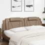 Cappuccino synthetic leather padded bed headboard 200 cm by , Headboards and footboards - Ref: Foro24-374818, Price: 57,73 €,...