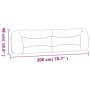 Cabecero de cama acolchado cuero sintético marrón 200 cm de , Cabeceros y pies de cama - Ref: Foro24-374625, Precio: 91,65 €,...