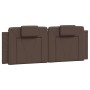 Cabecero de cama acolchado cuero sintético marrón 120 cm de , Cabeceros y pies de cama - Ref: Foro24-374783, Precio: 42,31 €,...