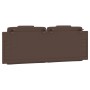 Brown synthetic leather padded headboard 120 cm by , Headboards and footboards - Ref: Foro24-374783, Price: 42,99 €, Discount: %