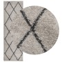 Modern long pile rug PAMPLONA in beige anthracite 80x250 cm by , Rugs - Ref: Foro24-375385, Price: 41,21 €, Discount: %