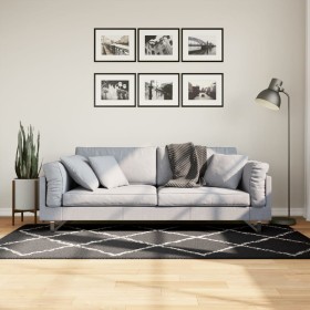 Modern long pile rug PAMPLONA in black and cream 100x200cm by , Rugs - Ref: Foro24-375408, Price: 42,99 €, Discount: %