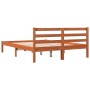 Estructura de cama madera maciza pino marrón cera 120x190 cm de , Camas y somieres - Ref: Foro24-844139, Precio: 85,95 €, Des...