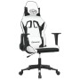 Gaming massage chair in white and black synthetic leather by , Gaming chairs - Ref: Foro24-345455, Price: 130,89 €, Discount: %